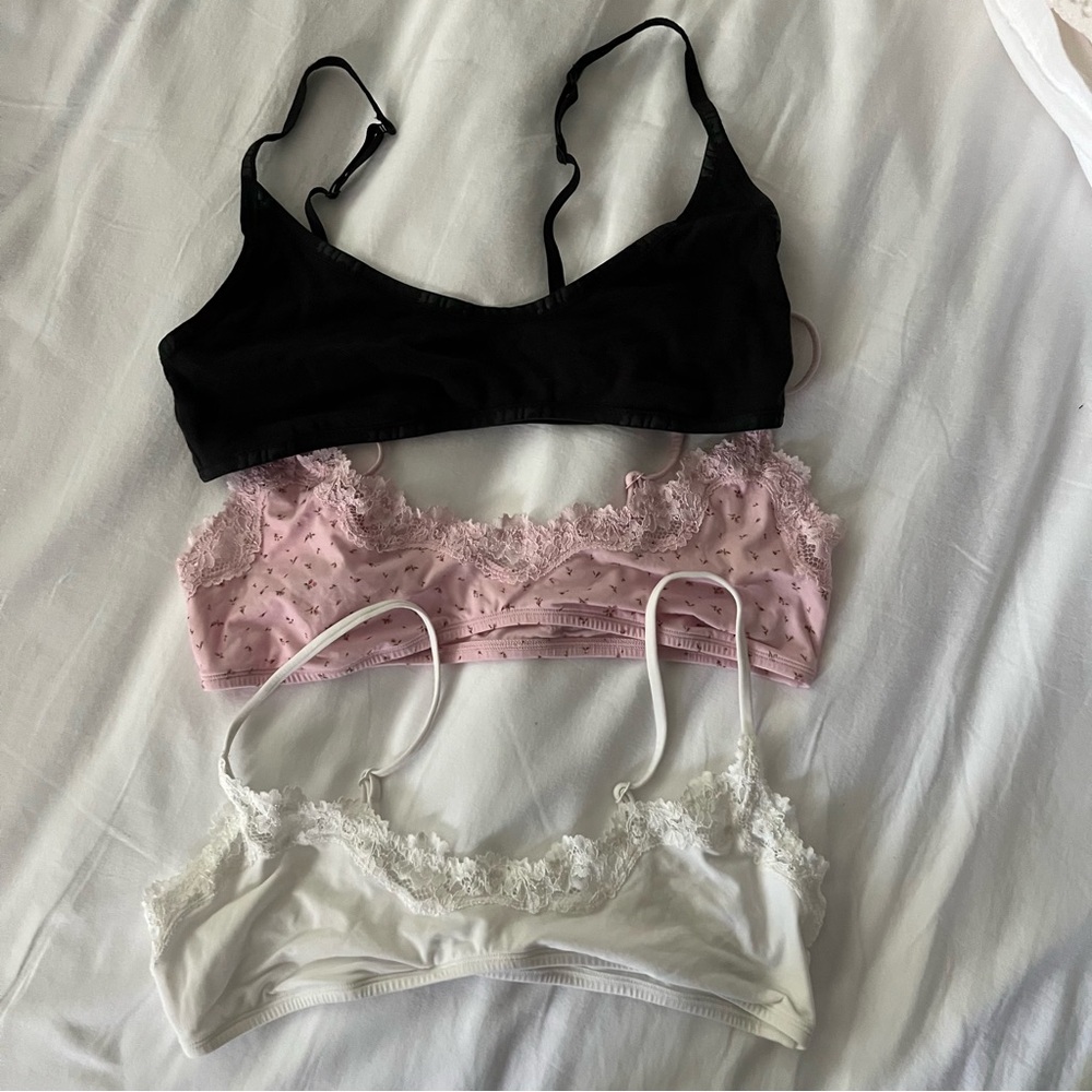 SKIMS Fits Everybody Scoop Bralette Bundle 🛍️🖤 🤍🌸